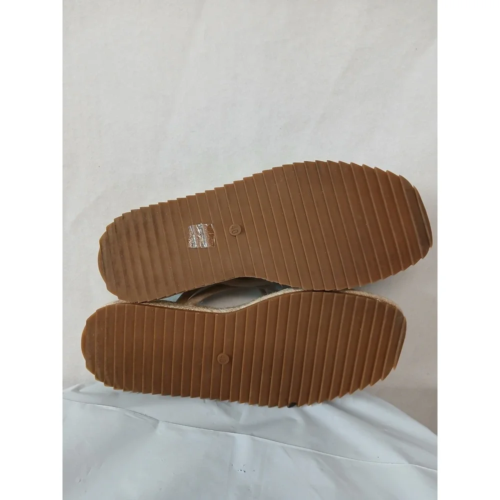 Beige Espadrille Platform Sandals